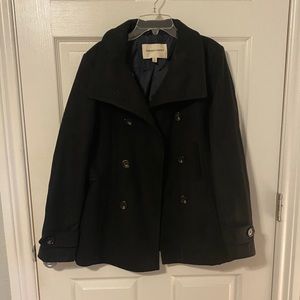 Thread and supply black pea coat